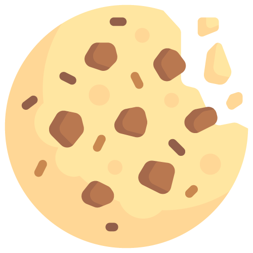 Un cookie avec de petits morceaux de chocolat